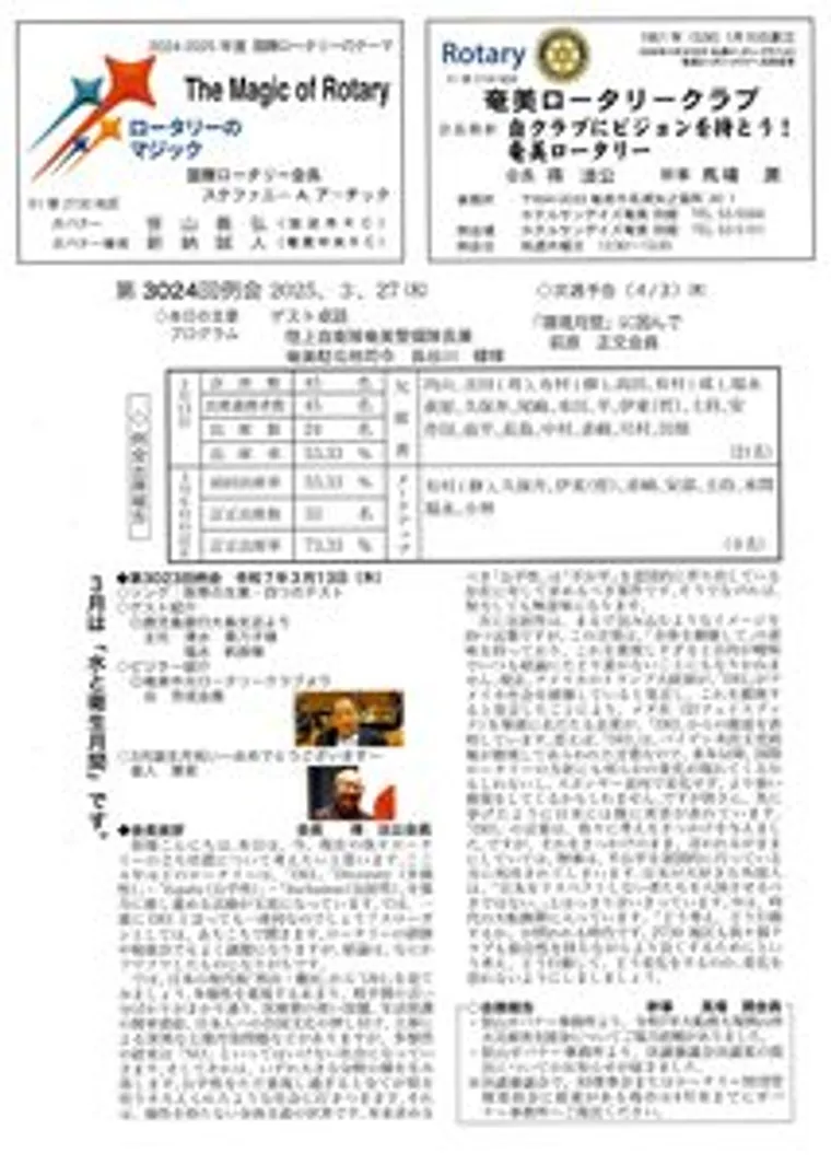 第3024回 週報