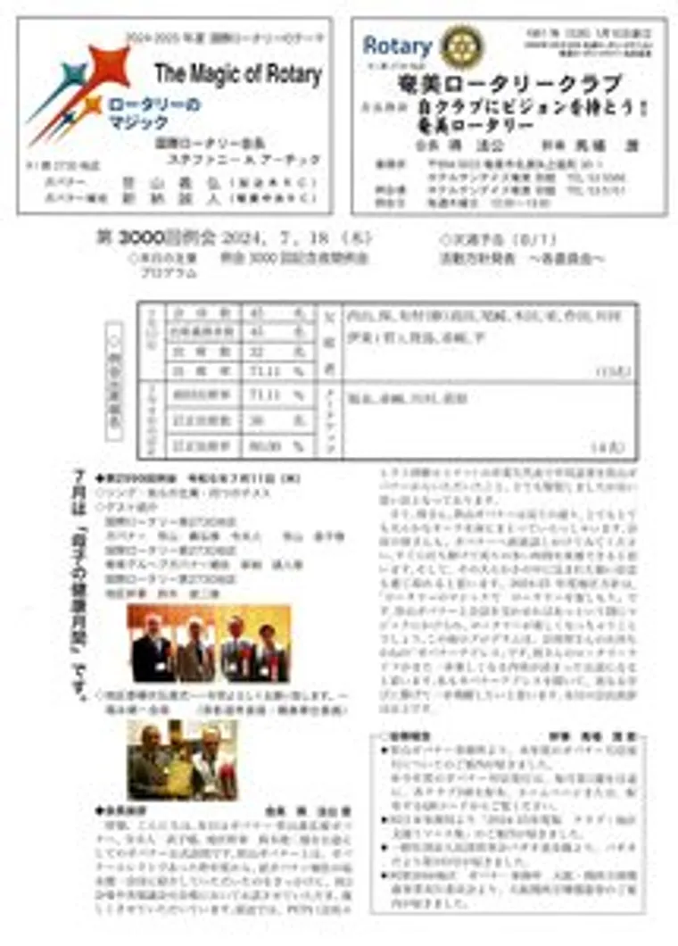 第3000回 週報