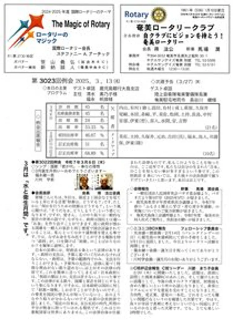 第3023回 週報