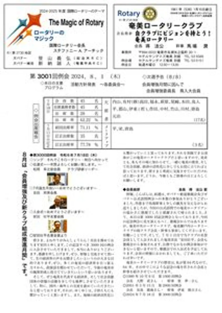 第3001回 週報