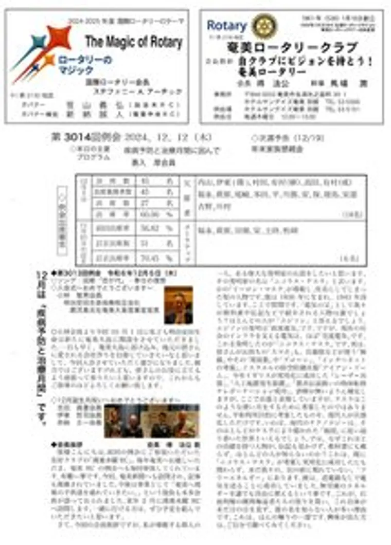 第3014回 週報