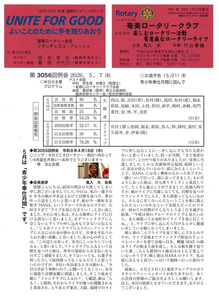 第3056回 週報