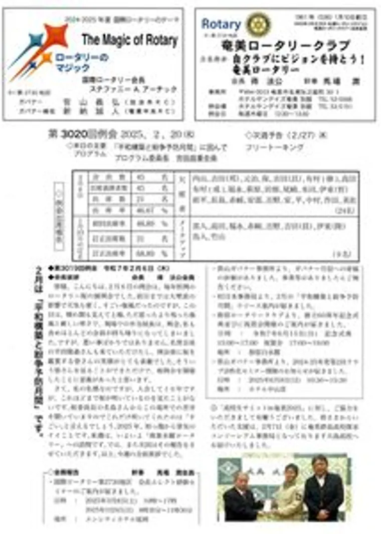 第3020回 週報