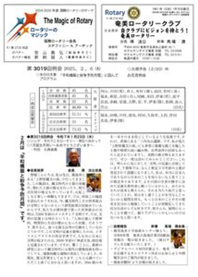 第3019回 週報