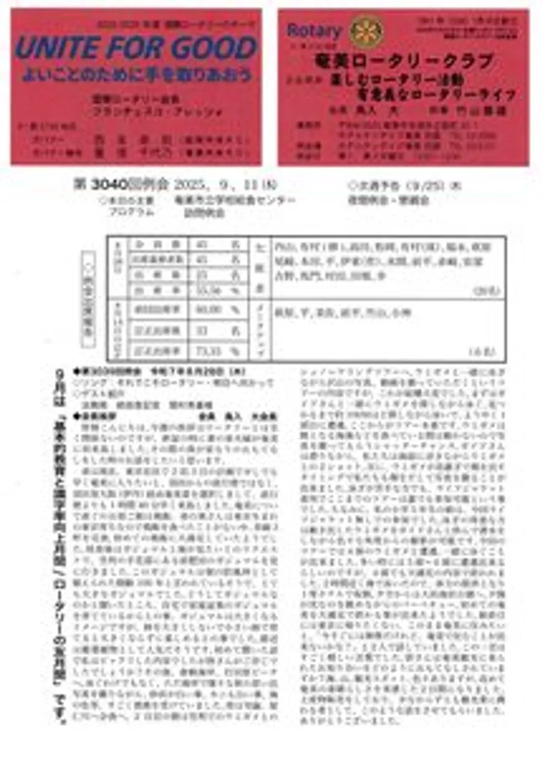 第3040回 週報