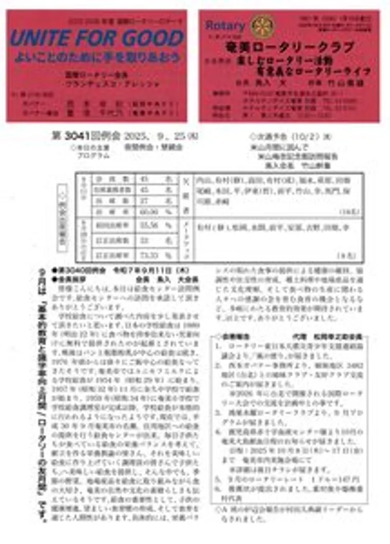 第3041回 週報